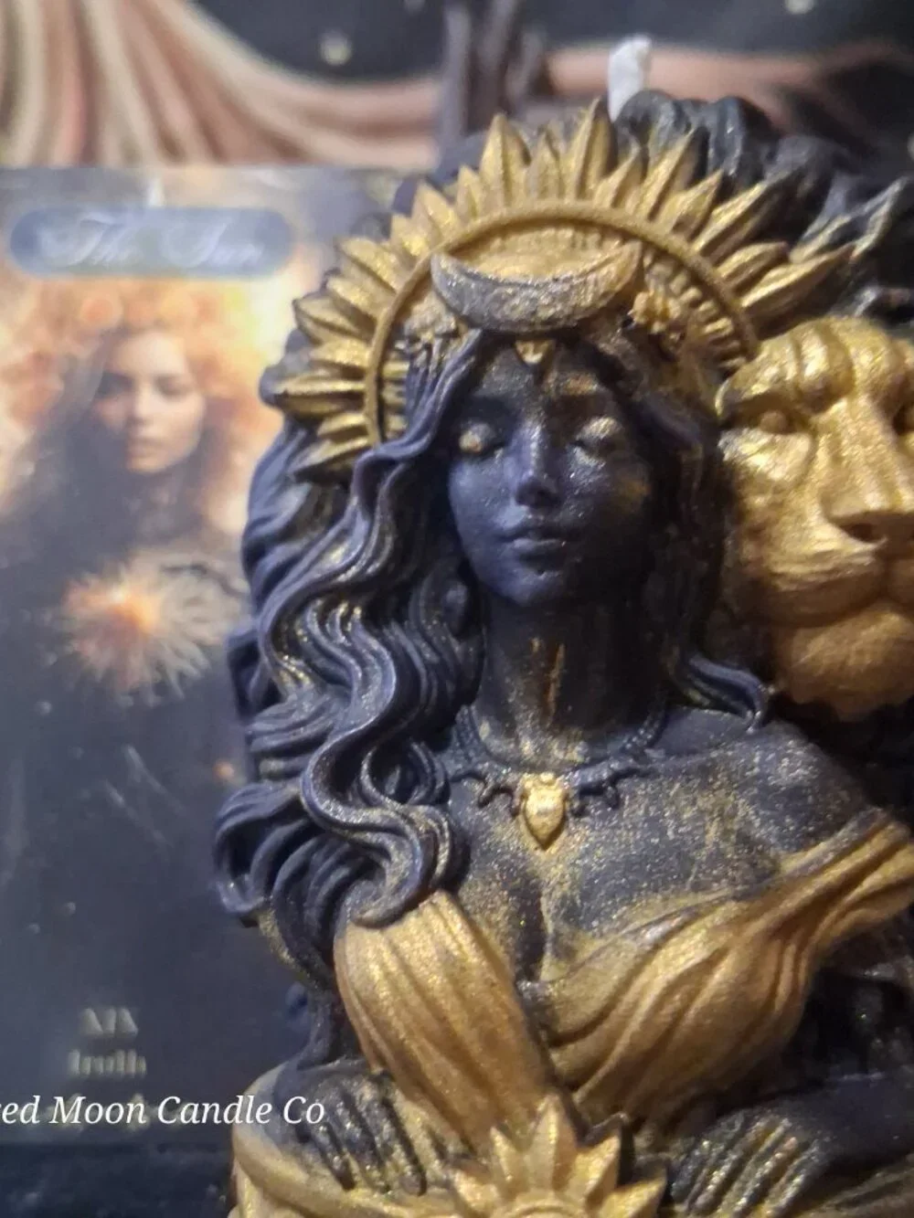 Sekhmet — Goddess of Ra Luxury Ritual Candle | Hand-Sculpted Lioness Warrior | D